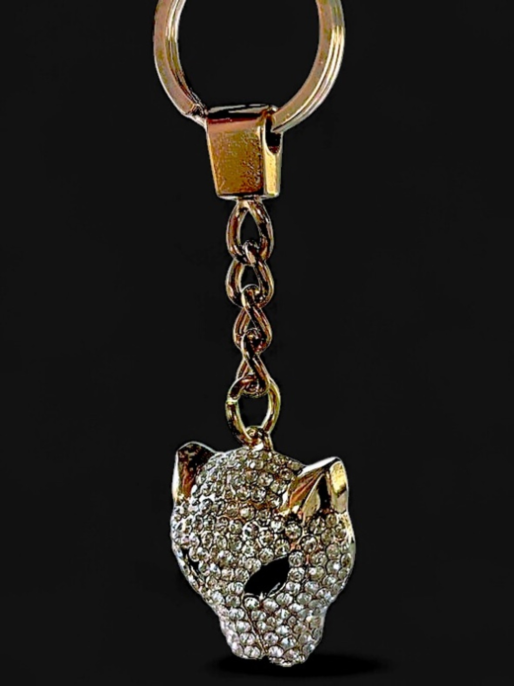 Rhinestone Encrusted Panthere Pendant/ Keychain/ Bag Charm - Picture 3 of 7